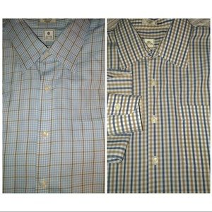 2 Peter Millar button front sport shirts. Size XL.